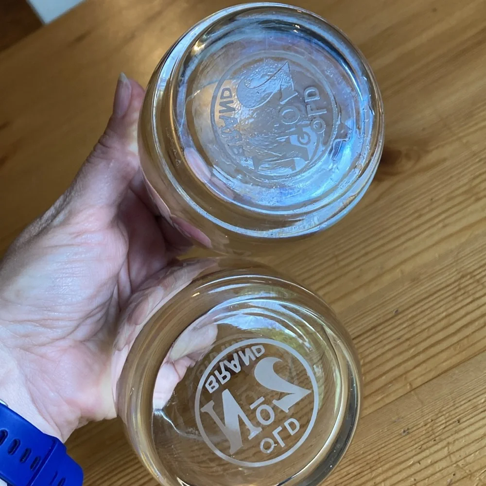 Jack Daniels Whiskey Glass Old No. 7 Brand Clear Rocks Round Set of 2